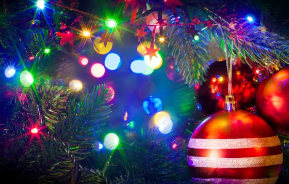 Decoration, New year, garland, Tree