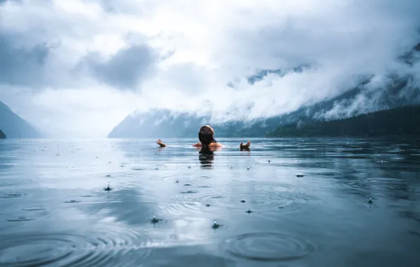 Picture girl, rain, in the water, Lizzy Gadd, Sweet September