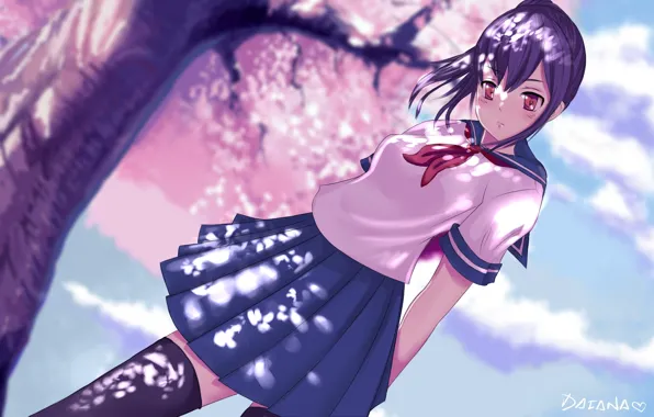 Wallpaper Girl, Sakura, Art, Yandere-Chan, INAN0, Yandere.