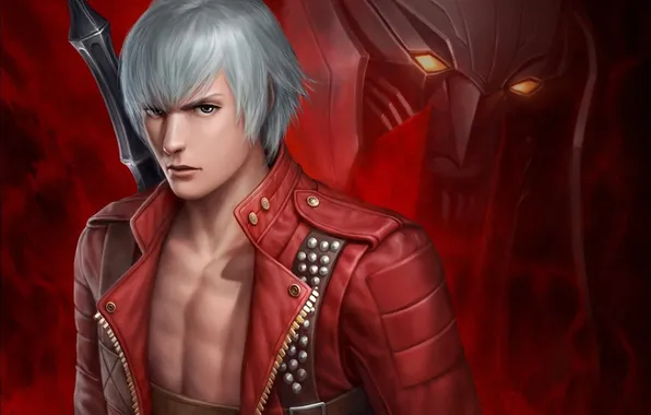 Picture art, guy, in red, everyday, devil may cry, dante