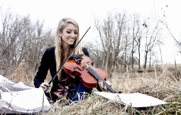 Girl, music, violin