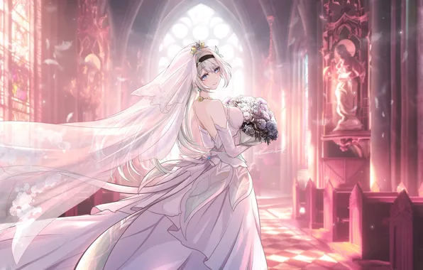 Girl, bouquet, the bride, firefly, honkai: star rail, honkai (series)