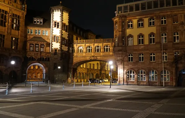 Picture Night, Germany, Building, Frankfurt, Germany, Night, Buildings, Frankfurt