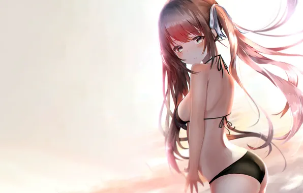 Picture girl, sexy, ass, long hair, boobs, anime, beautiful, pretty