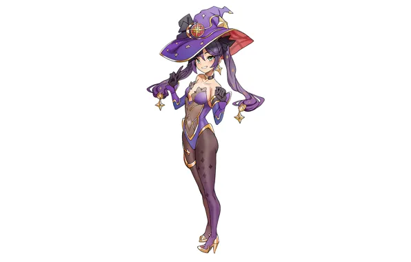 Girl, sexy, cleavage, green eyes, long hair, boobs, anime, beautiful