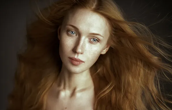 Picture the beauty, redhead, Alexander Vinogradov