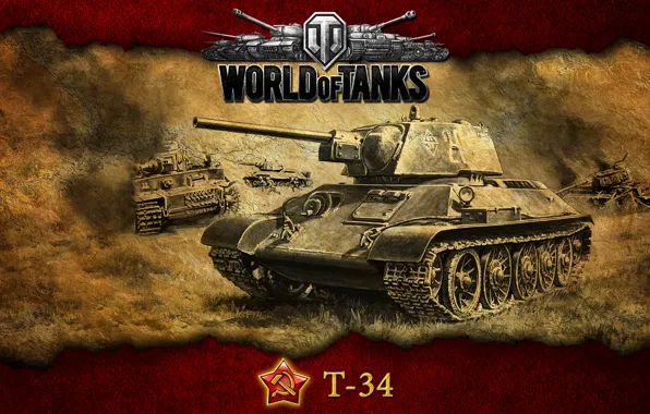 Picture USSR, tanks, T-34, WoT, World of Tanks