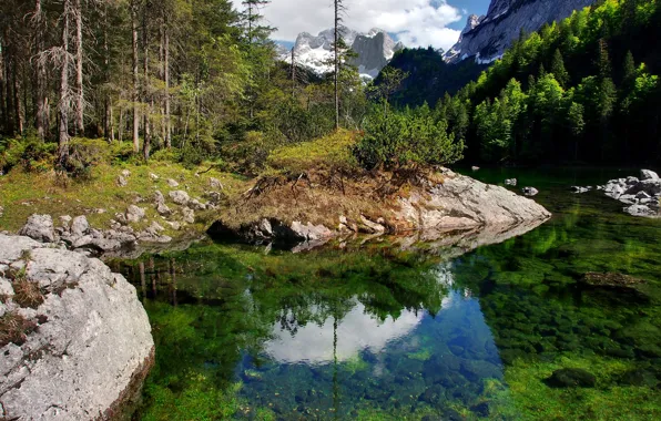Picture mountains, lake, Austria, Republic Of Austria, Republika Avstrija, The Republic Of Austria, Republika Austrija, Gosau …