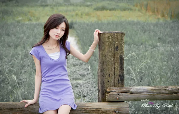 Girl, background, Asian