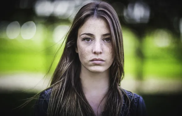 Look, girl, portrait, Romane