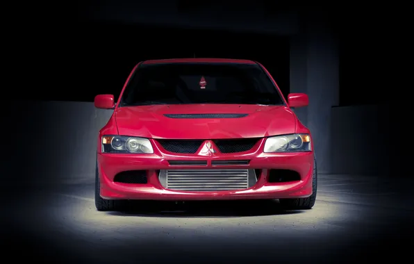Picture red, Mitsubishi, Lancer, red, Evolution, herringbone, Lancer, Mitsubishi
