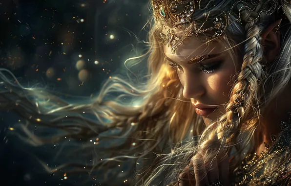 Look, girl, fantasy, image, Princess, AI art, neural network