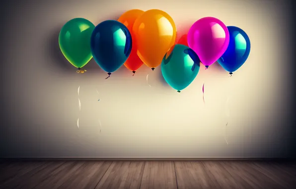 Balls, balloons, holiday, balls, Shine, Christmas, New year, March 8
