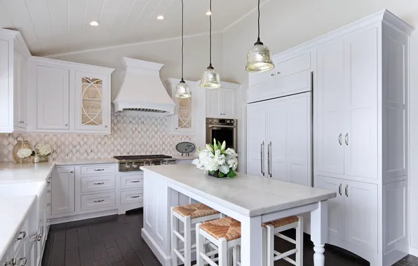 Design, table, lamp, interior, bouquet, kitchen