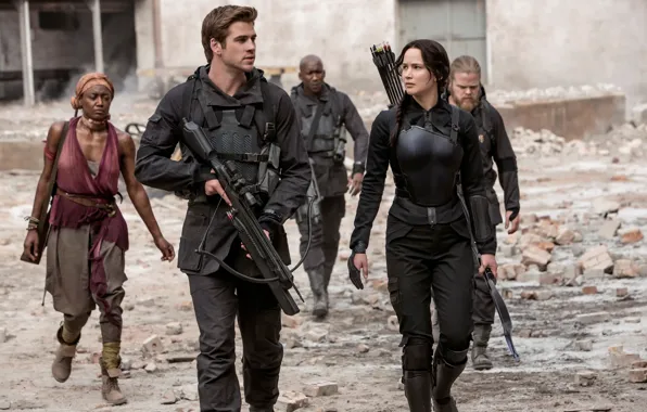 Jennifer Lawrence, Katniss, The Hunger Games:Mockingjay, Liam Hemsworth, The hunger games:mockingjay, Gale Hawthorne