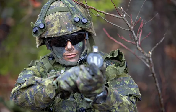 Face, glasses, soldiers, compass, helmet