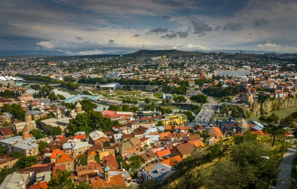 Panorama, Roof, Georgia, Georgia, Panorama, Tbilisi, Tbilisi