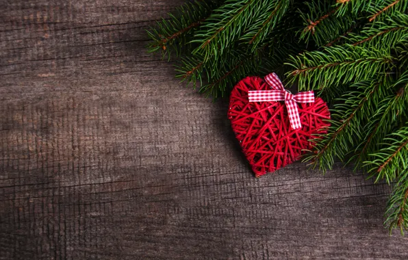 Decoration, heart, New Year, Christmas, love, christmas, heart, wood