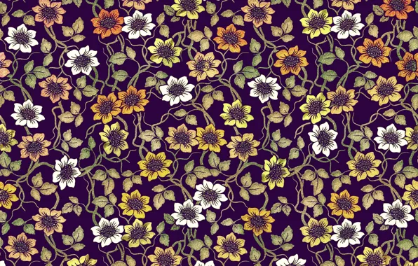 Picture flowers, pattern, design, pattern, floral, coloful