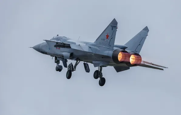 Picture fighter-interceptor, weatherproof, The MiG-31, supersonic, MiG-31