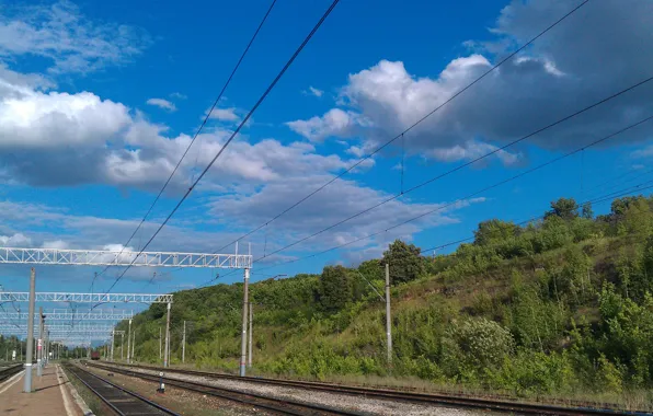 Clouds, The sky, Rail journey