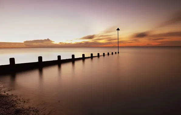 Sea, the sky, landscape, sunset
