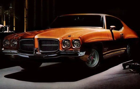 1971, twilight, Coupe, Pontiac, Pontiac, Muscle car, Hardtop, Muscle car