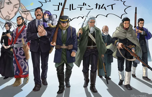 Group, anime, characters, Golden Kamuy