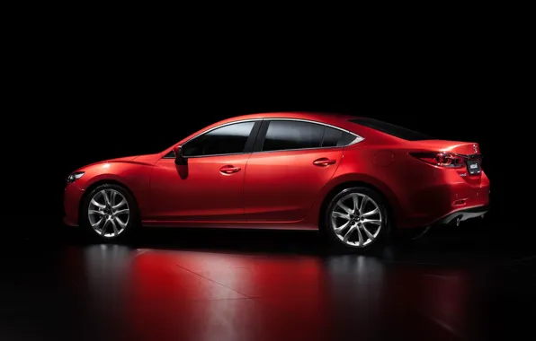 Red, Reflection, Auto, Mazda, Car