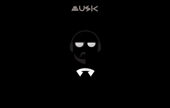 Picture design, minimalism, music, glasses, male, beard