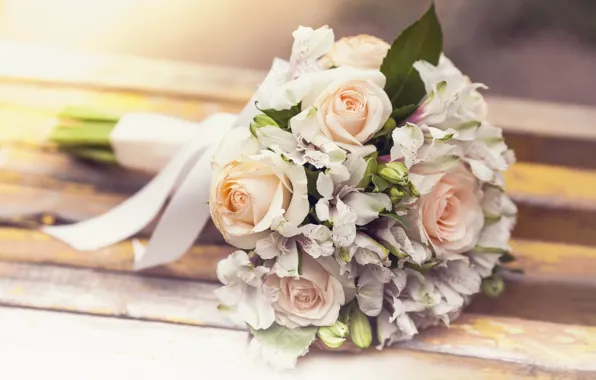 Roses, flowers, wedding bouquet, roses, wedding