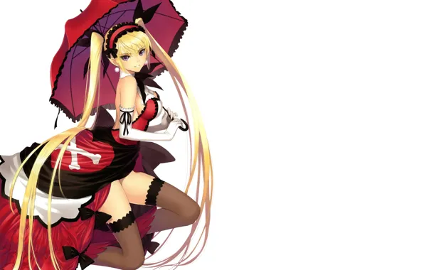 Girl, Umbrella, Anime, Shining Hearts