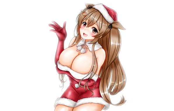 Picture girl, sexy, cleavage, long hair, dress, boobs, anime, beautiful