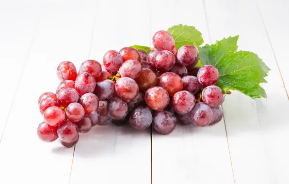 Leaves, berries, bunch, Grapes