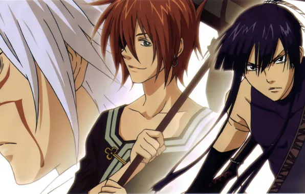 Friends, scar, three, art, eye patch, D.Gray-man, lavi, All Walker