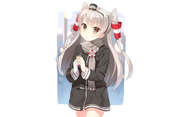 Girl, white background, Naval Collection