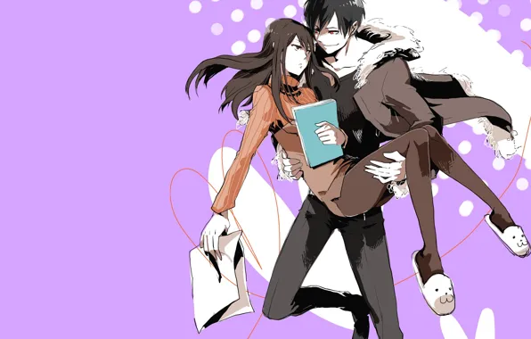 Girl, anime, art, characters, Of Izaya Orihara, Durarara!!