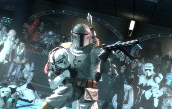 Picture Star Wars, Halo, dead space, mass effect, lightning, art, Alyx Vance, Assassin's Creed