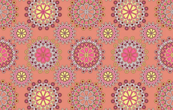 Pattern, texture, ornament, pink background
