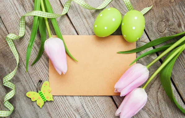 Flowers, eggs, spring, colorful, Easter, tulips, happy, wood