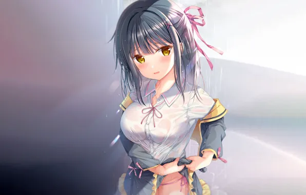 Girl, sexy, long hair, boobs, anime, beautiful, pretty, breasts