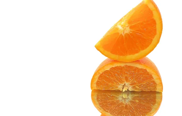 Orange, reflection, orange, citrus, slices