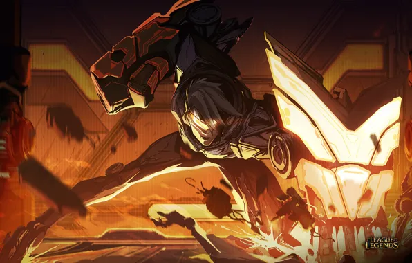 Girl, The game, Glasses, Girl, Gloves, Blow, Game, League of legends