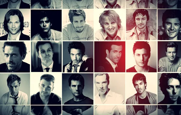 Ryan Reynolds, Hugh Laurie, Robert Downey Jr, Jensen Ackles, Ian Somerhalder, Jude Law, James McAvoy, …