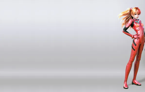 Girl, background, art, costume, Neon Genesis Evangelion, soryu asuka langley, ikedan