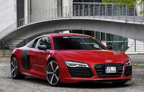 Picture red, Audi, Audi, Prototype, red, car, e-Tron