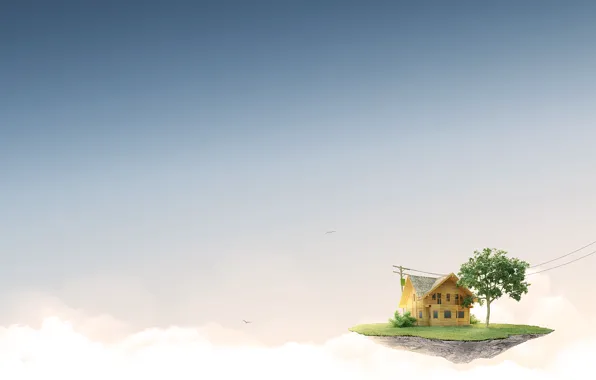 The sky, fantasy, House