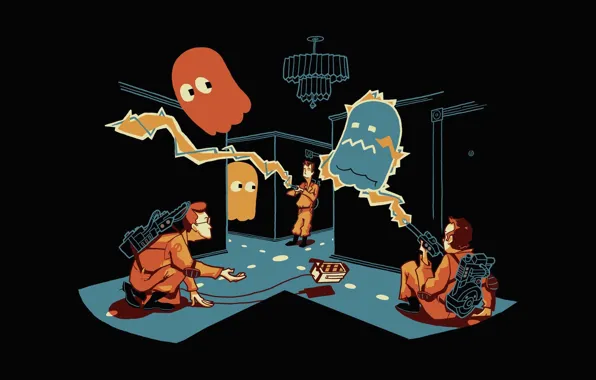 The game, games, Ghostbusters, Pacman, Ghostbusters, Pac-Man, pacman