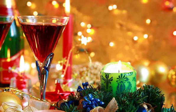 Gift, glass, new year