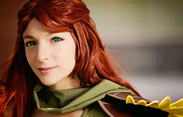 Picture look, Heroes, cosplay, Dota 2, girl. face, Windrunner